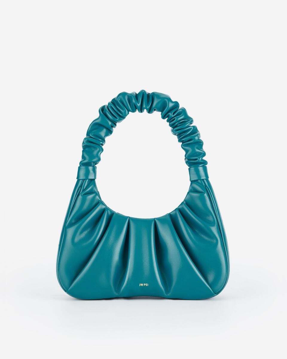 Gabbi Ruched Hobo Handbag - Peacock Blue