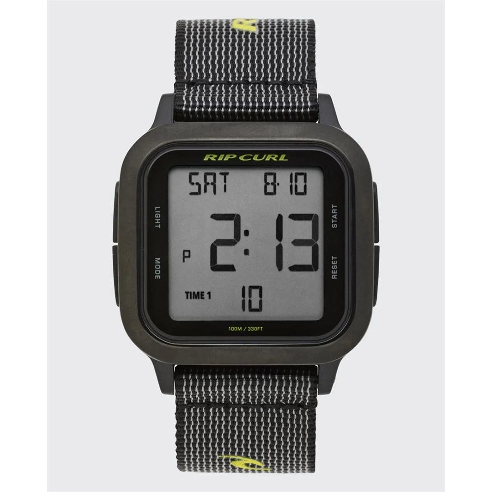 Next Digital Webbing Black/White Nylon Surf Watch-A3278-1288